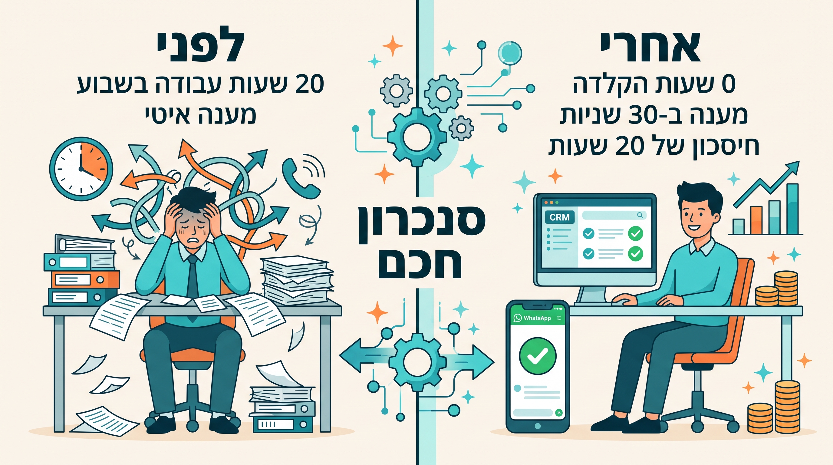 איך סוכנות ייעוץ חסכה 20 שעות שבועיות בעזרת חיבור CRM לסליקה