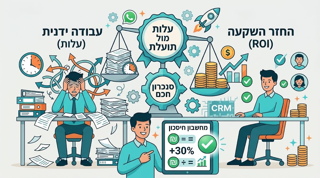 כמה באמת עולה אוטומציה עסקית ואיך מחשבים החזר השקעה